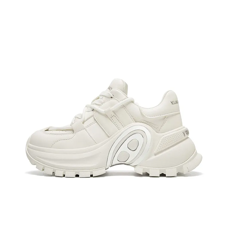 CHERYKALLY Anti Slip And Wear Resistant Height Increasing Low Top Chunky Sneakers Women's-6