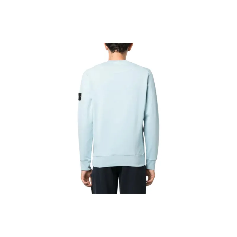 STONE ISLAND Sweatshirts Men Sky Blue-3