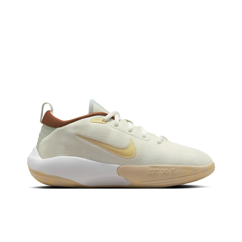 Nike ISOFLY Abrasion Resistant Cushioning Breathable Mid Top Children's Basketball Shoes Lemon Unisex-1
