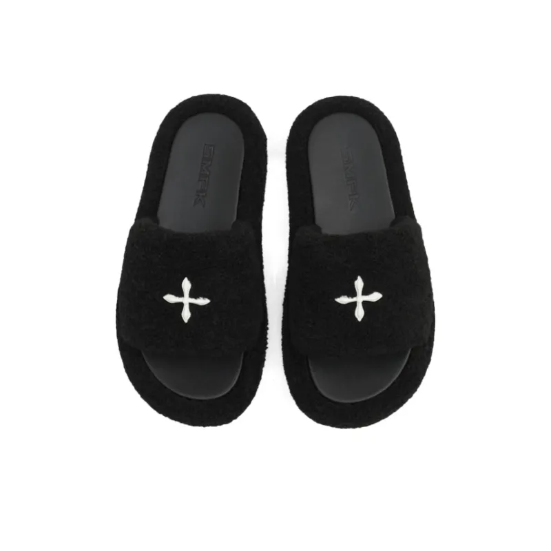 SMFK Slide Slippers Women's Graphite Black-2