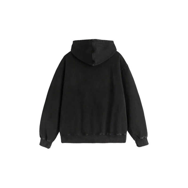 NARTALIY Sweatshirt Unisex Washed Black-1