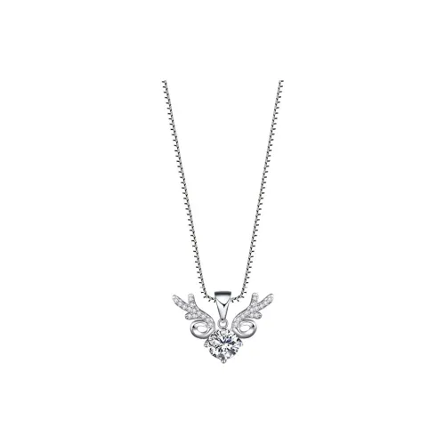 Fan Xing As Season S925 Silver Inlaid With Moissanite Necklaces Women's