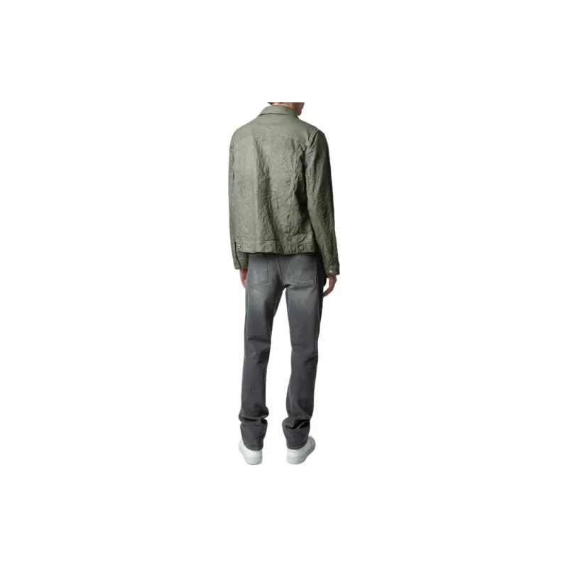 Zadig & Voltaire FW24 Leather Jacket Men's Green-3