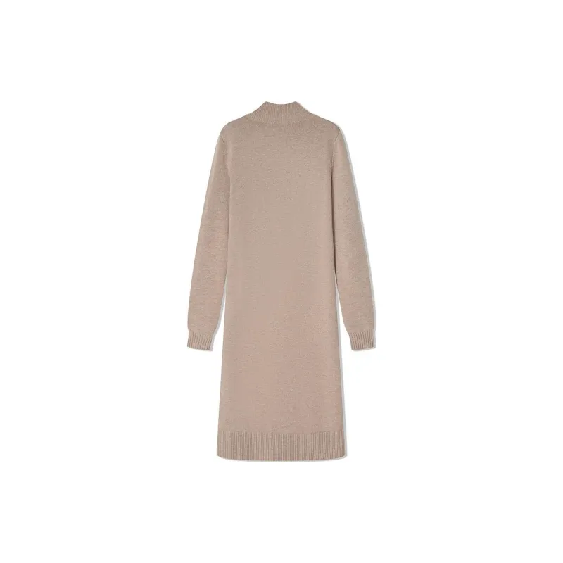 COVERINS Long Sleeved Dresses Women's Camel-1