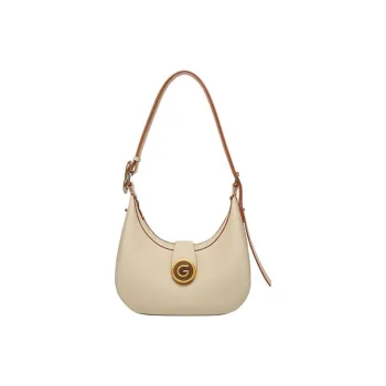GELANNI Cow Leather Shoulder Bag Regular Women's Ecru/Black/Brown