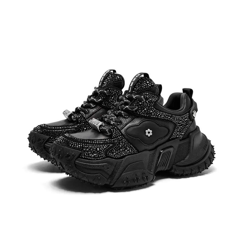 CHERYKALLY Cushioning Anti-Slip And Wear-Resistant Height Increasing Low-Top Chunky Sneakers Women's-6