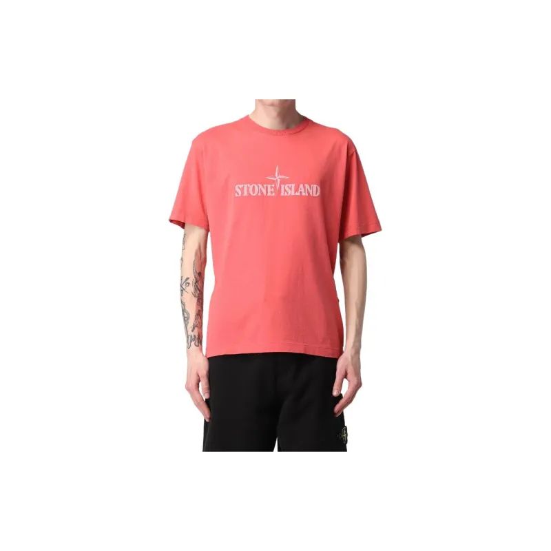 STONE ISLAND T Shirt Men's Pink-2