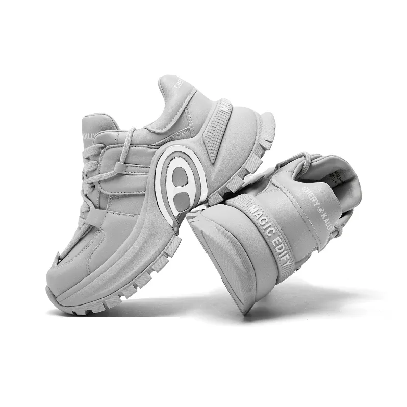 CHERYKALLY Anti Slip And Wear Resistant Height Increasing Low Top Chunky Sneakers Women's-17