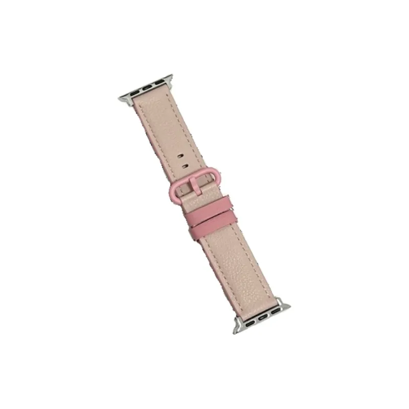 Warbler Dew Compatible With Apple Watch Apple Watch Band S9/S8/SE/7/6/5/4/3 Elliptical Buckle Multicolor Leather Strap-12