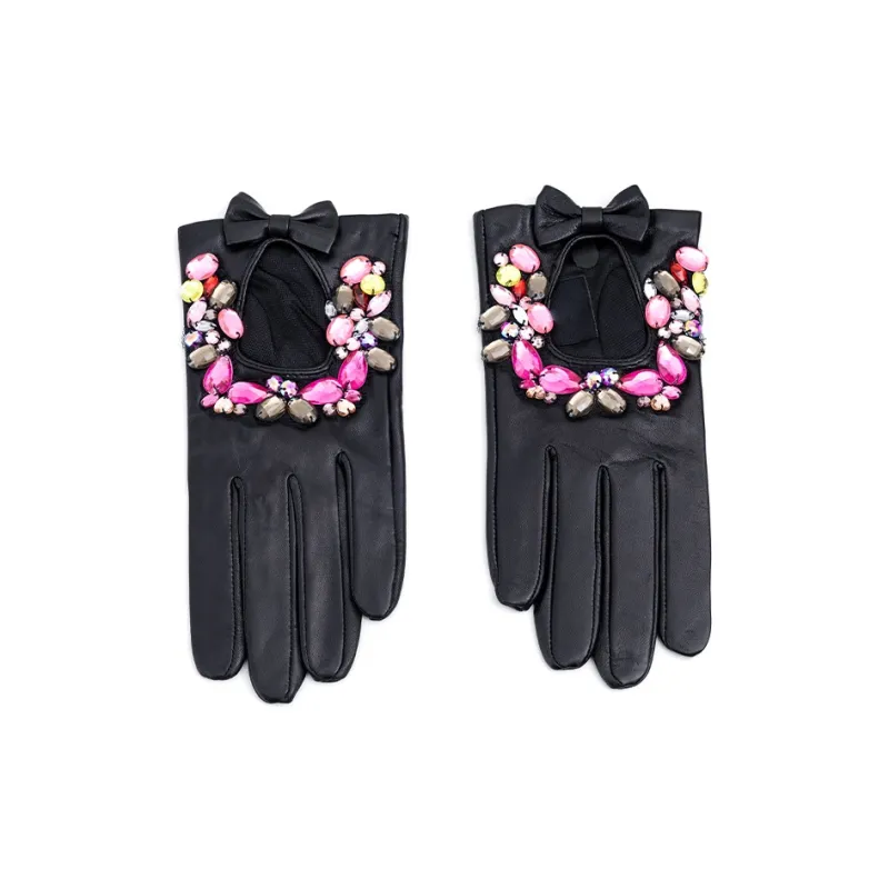 Yamaichi Maru Top Grain Sheepskin Gloves Women's Black-0