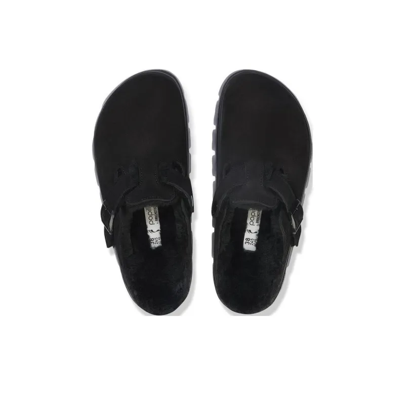 Birkenstock Boston Series Slip Resistant Wrap toe Slippers Women's Black-4
