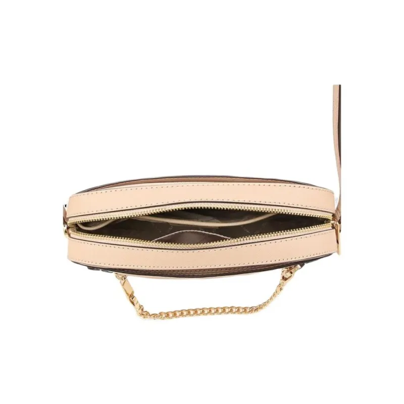 MICHAEL KORS Jet Set Saffiano Leather Shoulder Bag Crossbody Bag Large Size Women's Camel-5