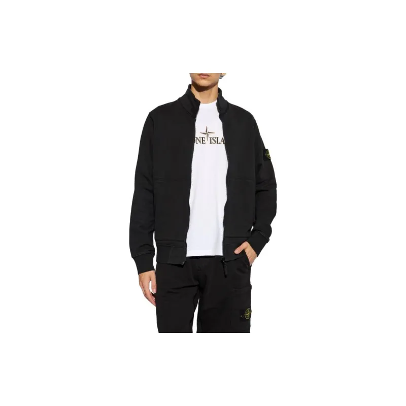 STONE ISLAND Logo Patch Zip Up Jacket-2