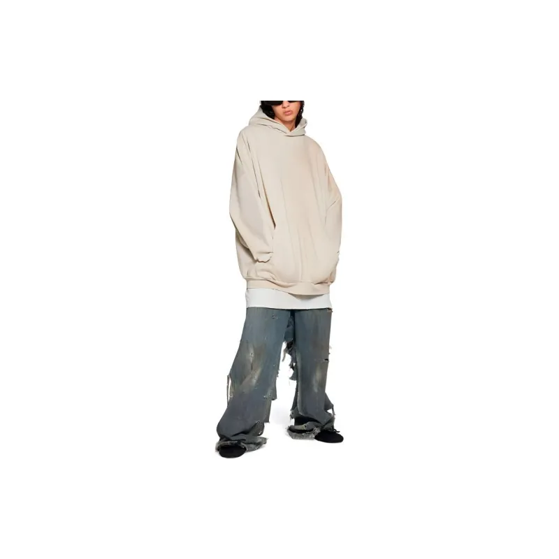 Balenciaga SS23 Sweatshirt Loose Fit Women's Khaki-2