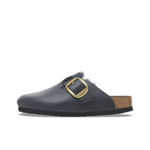 Birkenstock Boston Big Buckle Shearling Mules Women's
