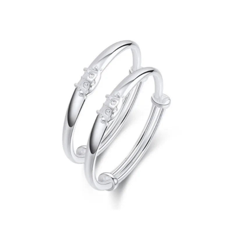NSAOT 990 Foot Silver Bangles Kids'-0