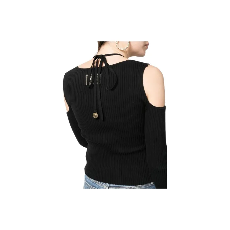 VERSACE JEANS COUTURE Open Shoulder Knitted Jumper-4
