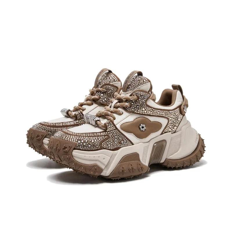 CHERYKALLY Cushioning Anti-Slip And Wear-Resistant Height Increasing Low-Top Chunky Sneakers Women's-11