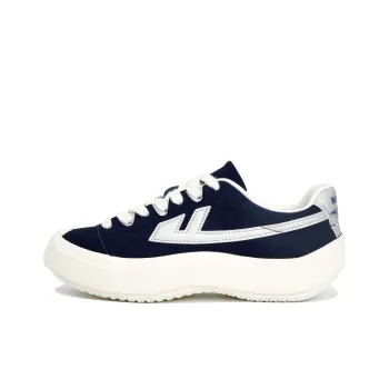Warrior Sky Power Fashion Canvas Shoes Skateboard Shoes Unisex Dark Blue/Silver