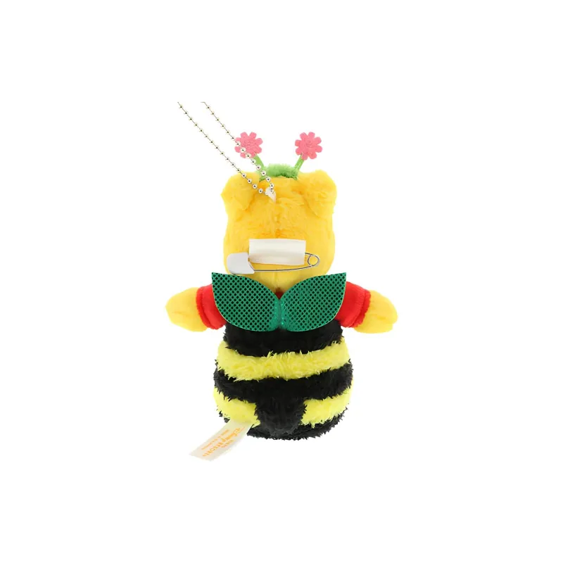 Disney The Honey Shaped Winnie The Pooh With Floral Patterns Dolls Plush Pendant 15cm High-2