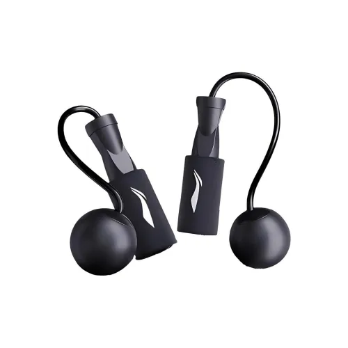 LiNing Aerobic Fat Reduction Non Countable Jump Ropes Adults PVC Rope, Foam Controller 2.8m Black
