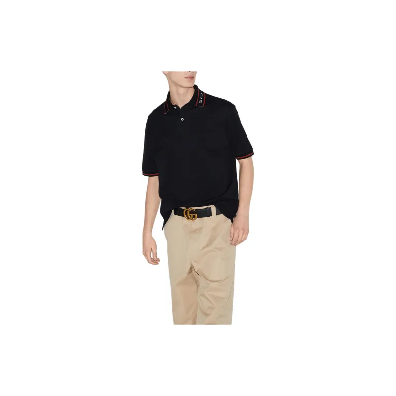 GUCCI Logo Detailed Polo Shirt-5