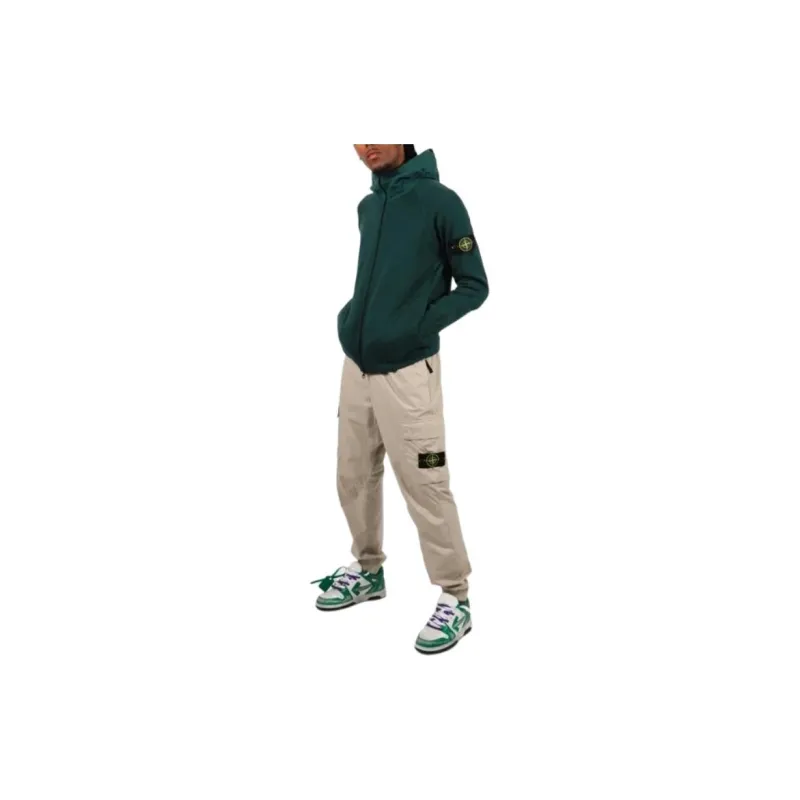STONE ISLAND Logo patch Zip up Hoodie-4