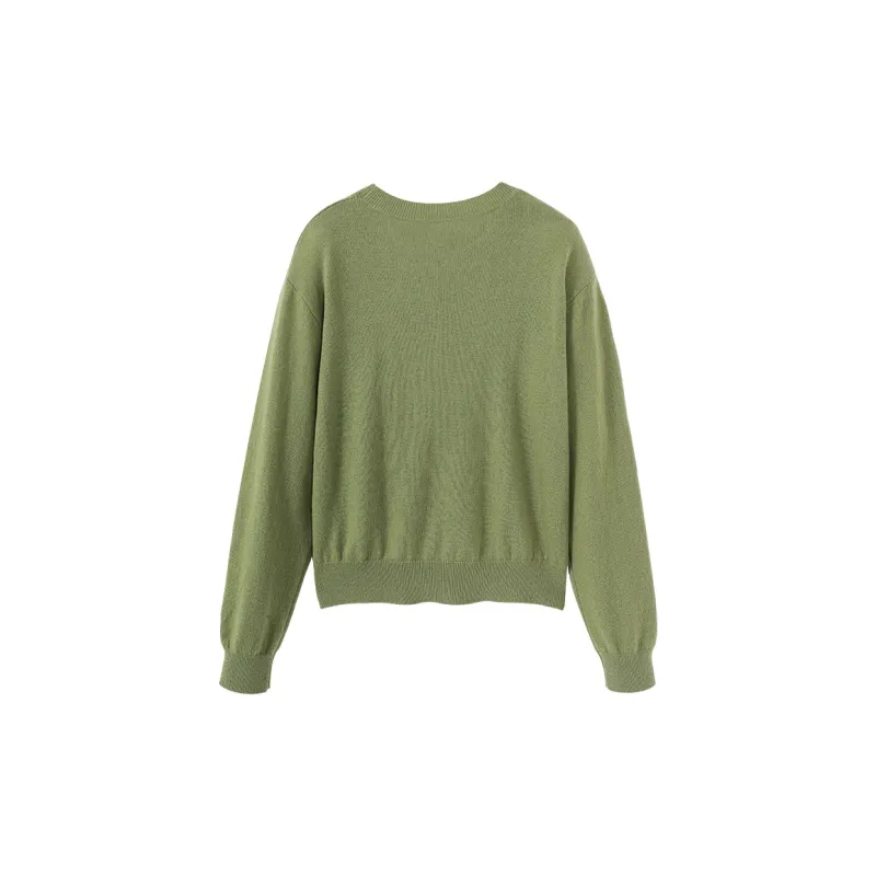 XIANGYING Sweater Women's Green-1