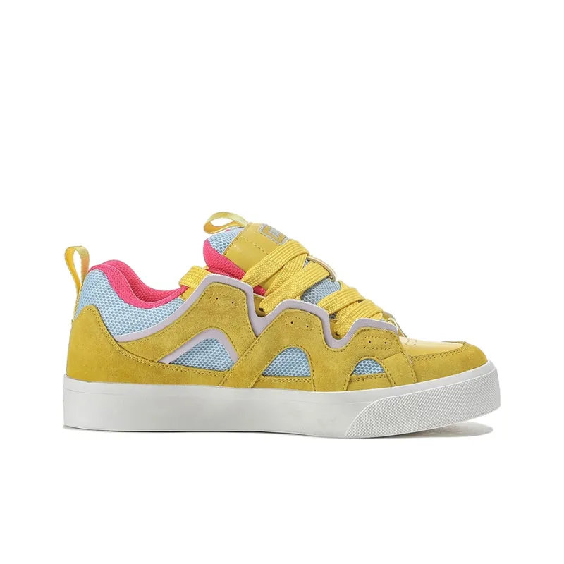 FERW Yellow Peach Can Coverage Anti-Slip And Wear-Resistant Breathable Low-Top Skateboard Shoes Unisex-2