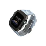 Black & Titanium Middle Frame+Blue Strap Silver Butterfly Clasp