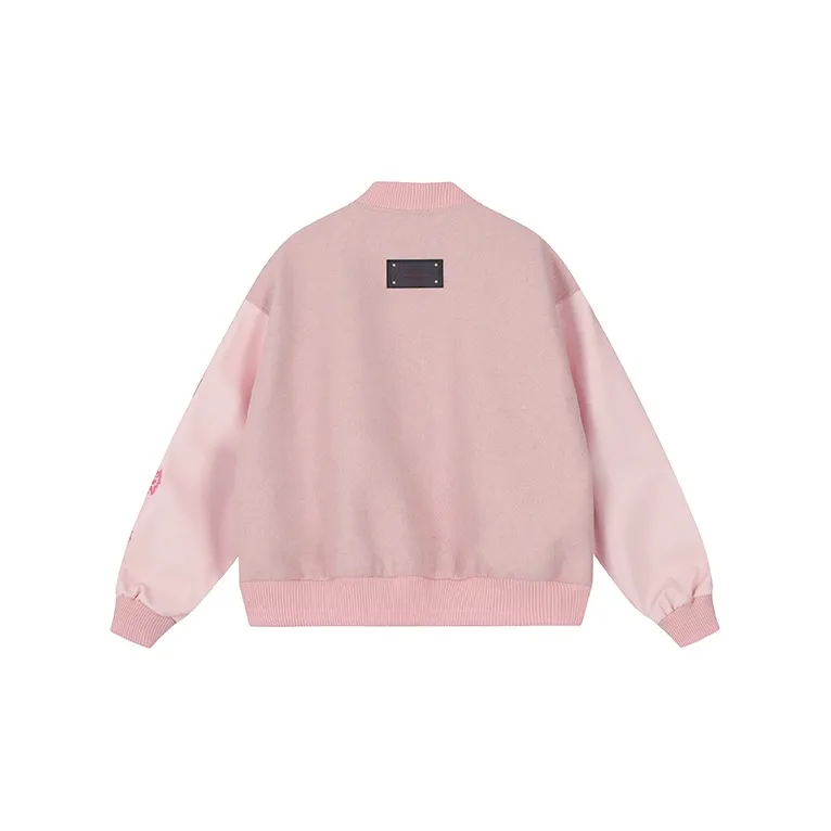A Chock Baseball Jacket Women's Pink-1