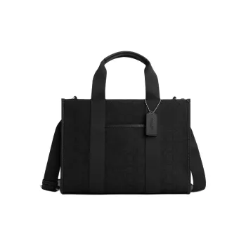 COACH Smith Jacquard Tote Bag, Shopping Bag, Shoulder Bag, Crossbody Bag, Handbag Tubas Women's Black