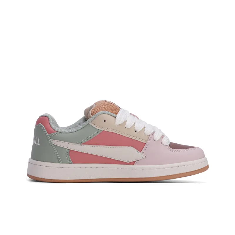 GLO BULL Skateboard Shoes Women's Low Top Green Tree Red Wall-1