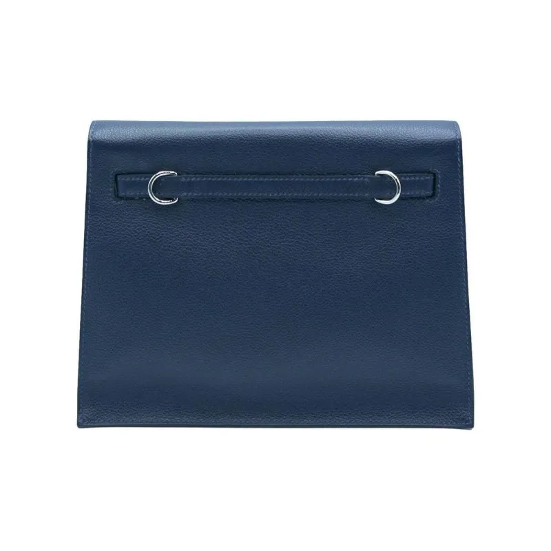 HERMES Kelly Danse Evercolor Calfskin Crossbody Bag Shoulder Bag Women's 2Z Bleu Nuit Midnight Blue-1