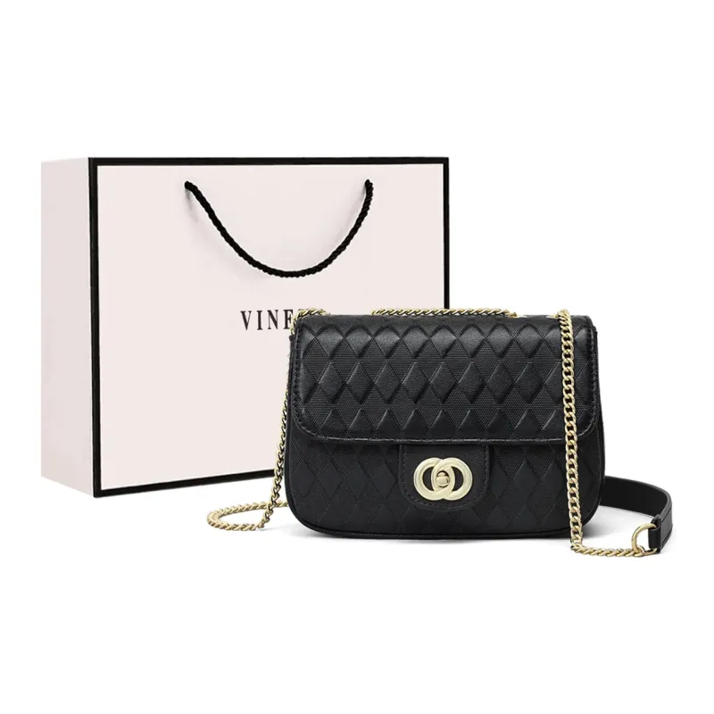 VINEY Cow Leather Crossbody Bag, Shoulder Bag Trumpets Women's White/Black-22