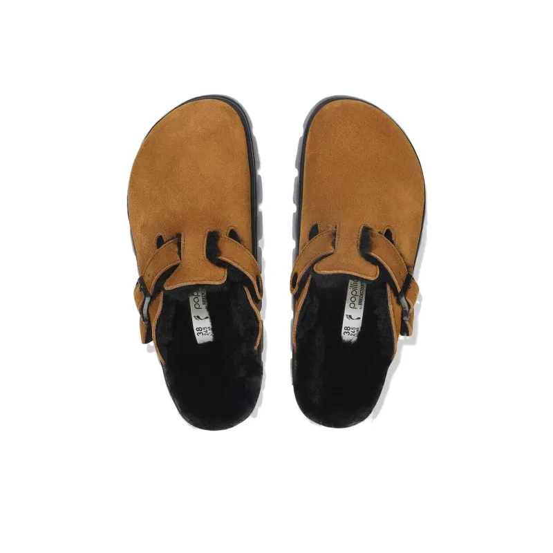 Birkenstock Boston Series Slip Resistant Wrap toe Slippers Women's Brown-4