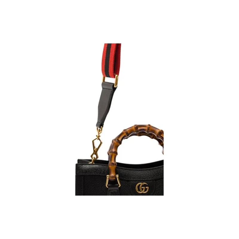 GUCCI Diana Leather Shoulder Bag, Crossbody Bag, Handbag Trumpets Unisex Black-2
