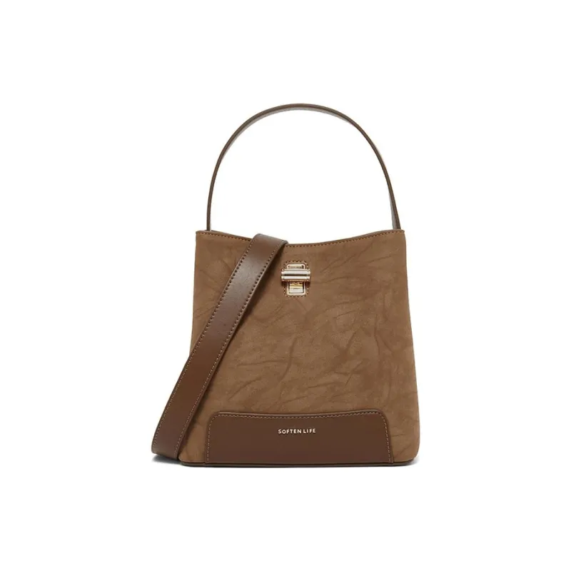 BASTO PU Handbag, Shoulder Bag, Crossbody Bag Trumpets Women's Gray/Brown-4
