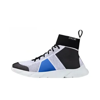 DIOR B21 Cushioning Anti-Slip And Wear-Resistant High-Top Casual Shoes Men's Black White