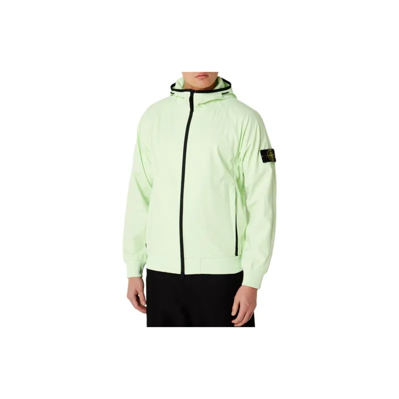 STONE ISLAND LIGHT SOFT SHELL R SERIES SOFT SHELL Jackets Coats Men's Light Green-3