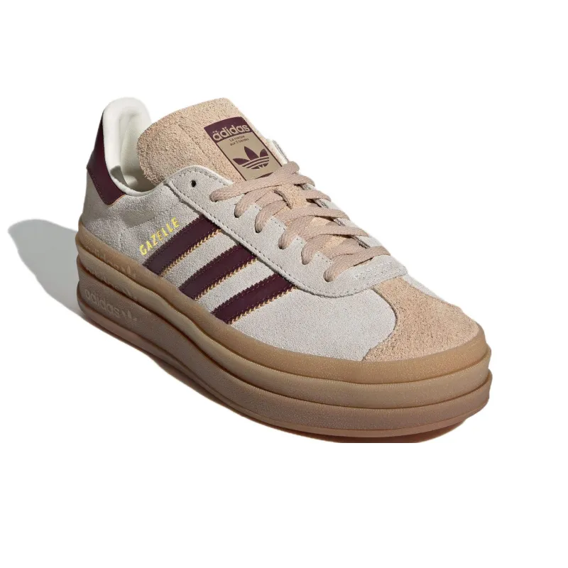Adidas Gazelle Bold Cream White Maroon Women's-2