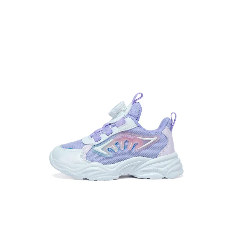 Disney Anti-Slip And Wear-Resistant Lightweight Cushioning Low-Top Kids' Running Shoes Light Purple Kids'-0