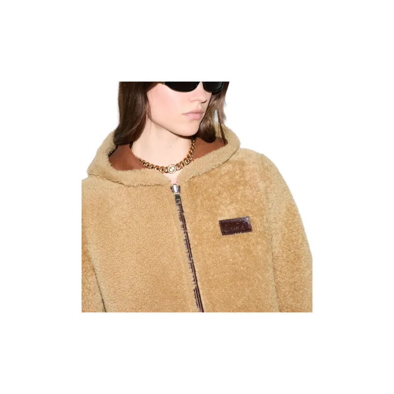 GUCCI Reversible Shearling Bomber Jacket-6