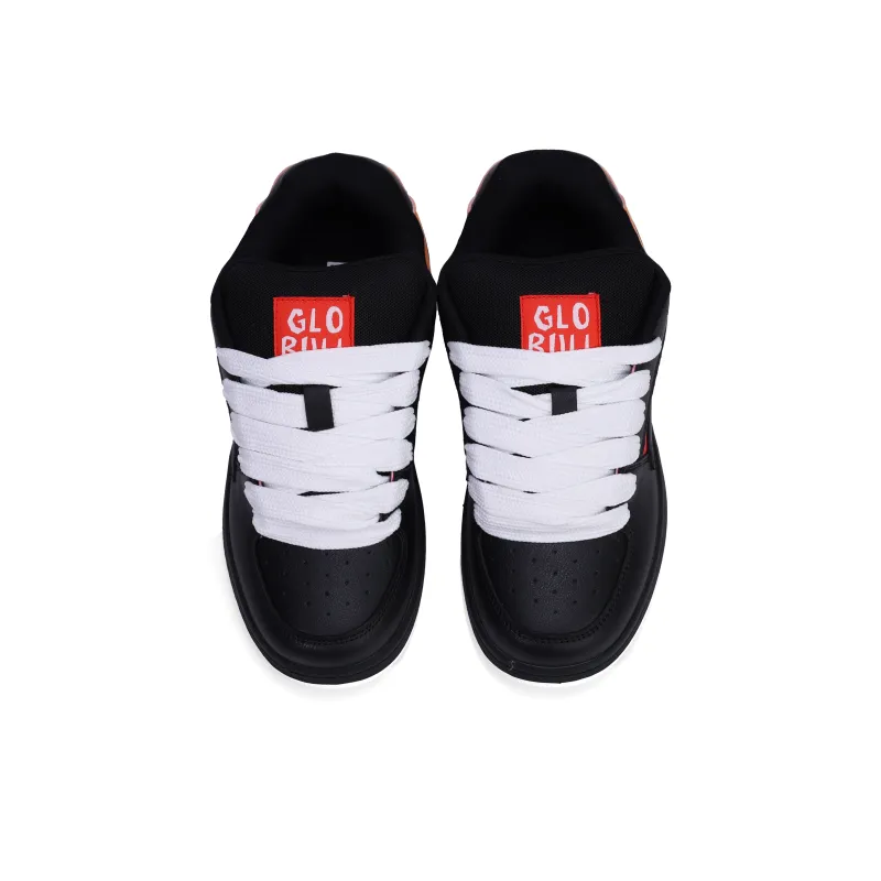 GLO BULL Skateboard Shoes Unisex Low Top Black Red Orange-3