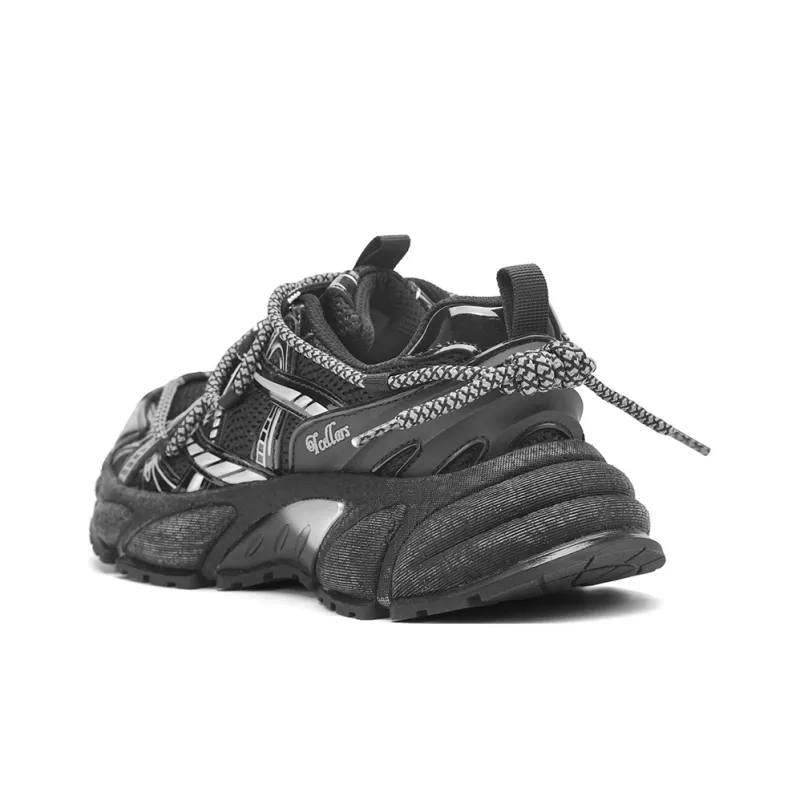 TCELLARS Cushioning Abrasion Resistant Lightweight Height Increasing Mat Low Top Chunky Sneakers Unisex-5
