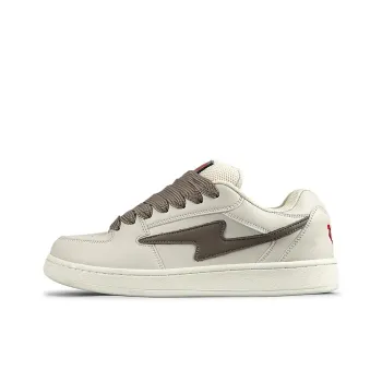 LuzaoT SUPER DRAG Puffy Shoes Durable Breathable Low Top Skateboard Shoes Unisex Milk Coffee