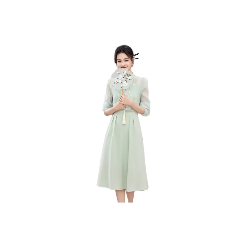 Fele.d Skirt Set Women's Light Green-2