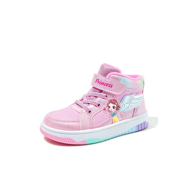 Disney Princess Cushioned Wear Resistant Breathable High Top Kids Lifestyle Shoes Children Aged 3 7 Years Old-1