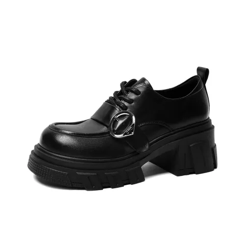 CAMEIDO Casual Single Shoes 7cm Women's Black