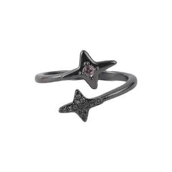Vegetarian Zircon Copper Rings Unisex